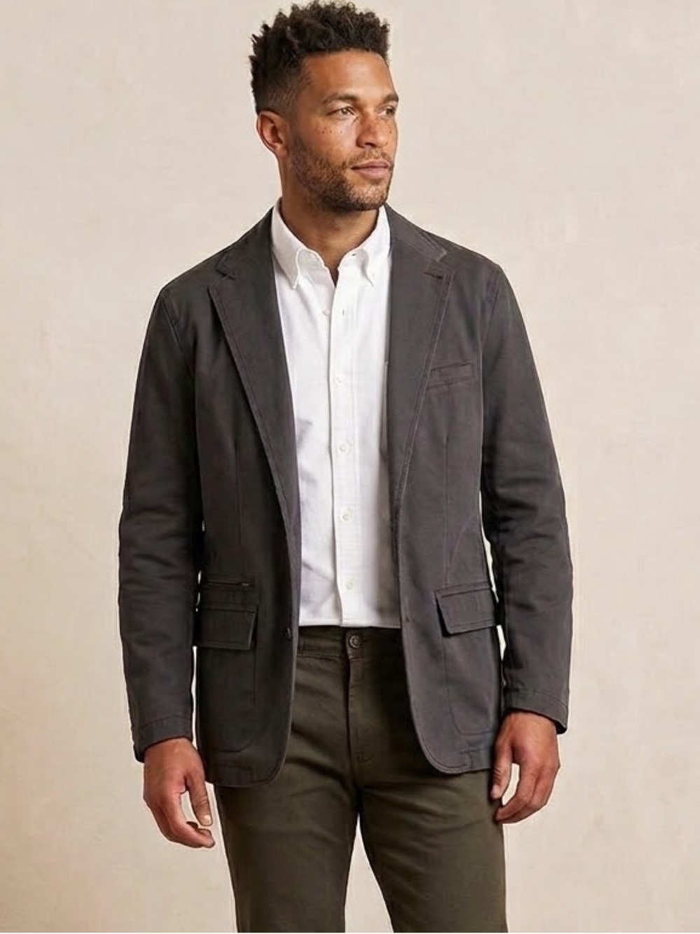 The Territory Ahead Men's Light Black Casual Blazer